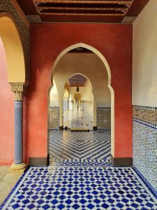 Home Beautiful Moorish style corridors in Berlin showcasing intricate tile patterns.
